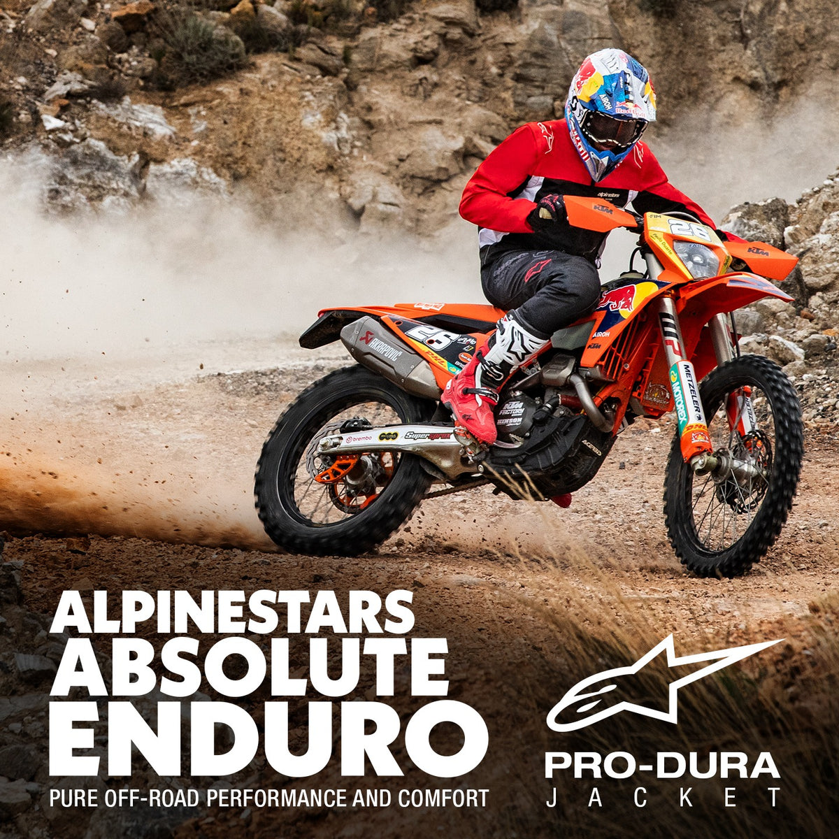 Bunda Alpinestars PRO-DURA černá/červená/bílá