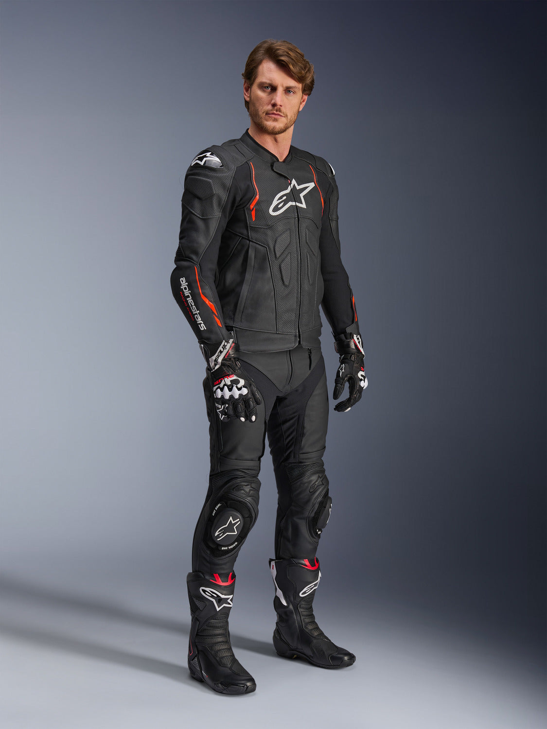 Bunda Alpinestars Dusk Airflow černá/červená fluo