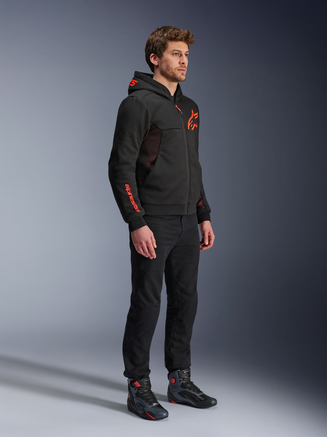 Bunda Alpinestars Chrome AIR Sport černá/červená fluo