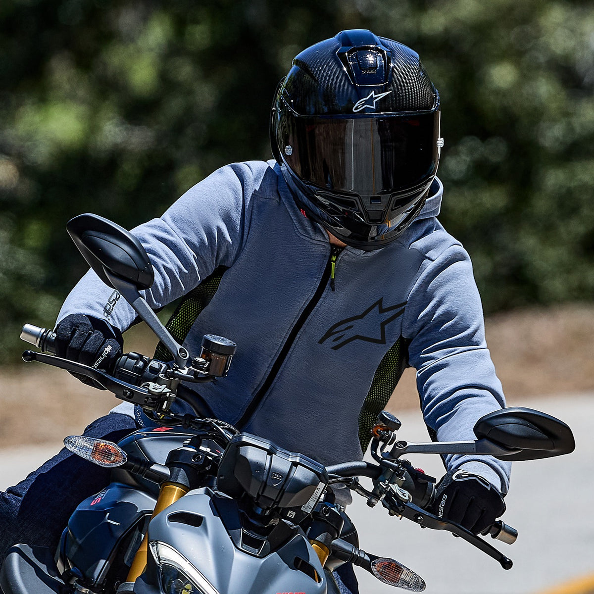 Bunda Alpinestars Chrome AIR Sport šedá/černá/žlutá fluo