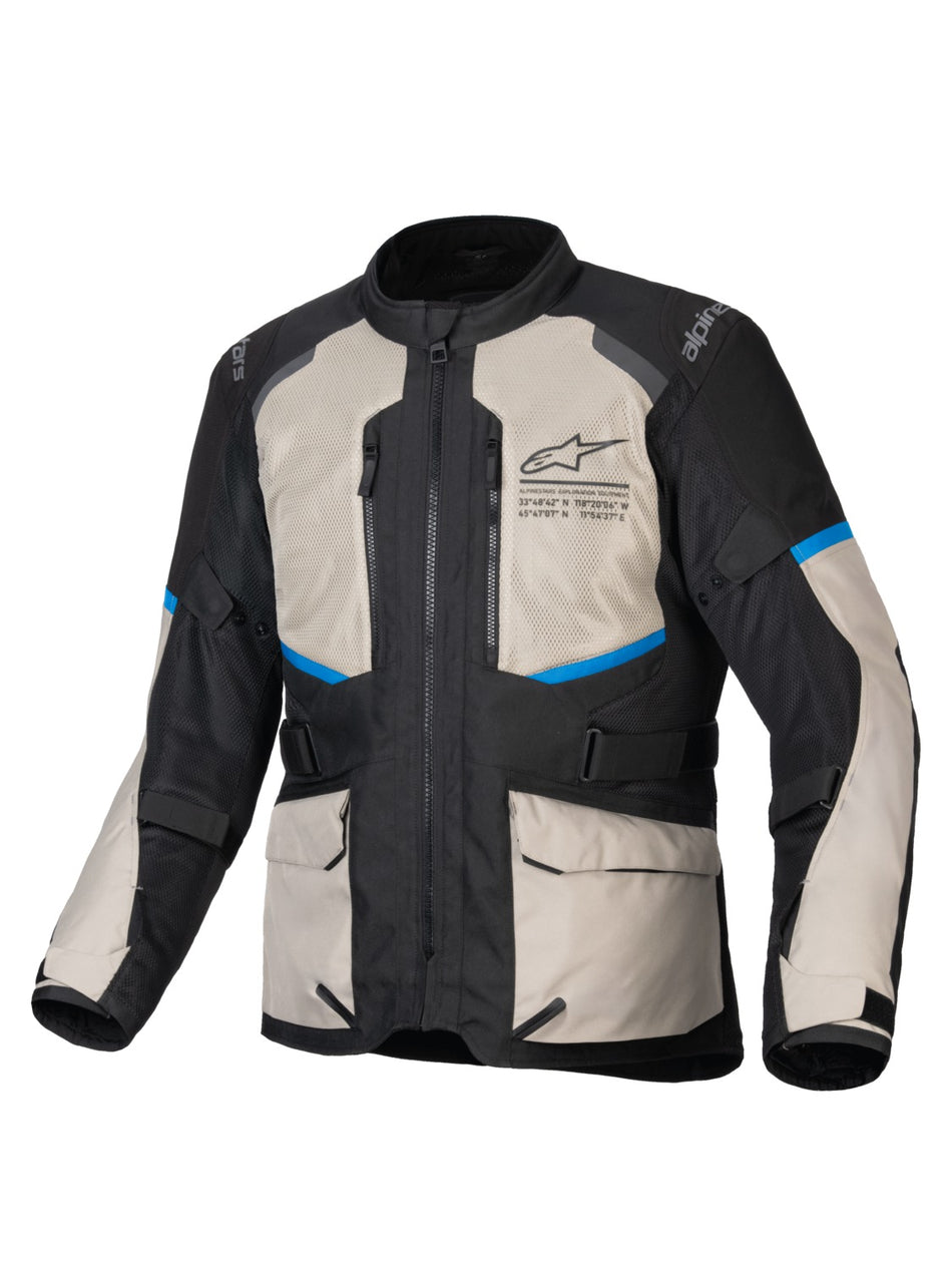 Bunda Alpinestars Andes AIR Drystar černá/šedo zelená/modrá