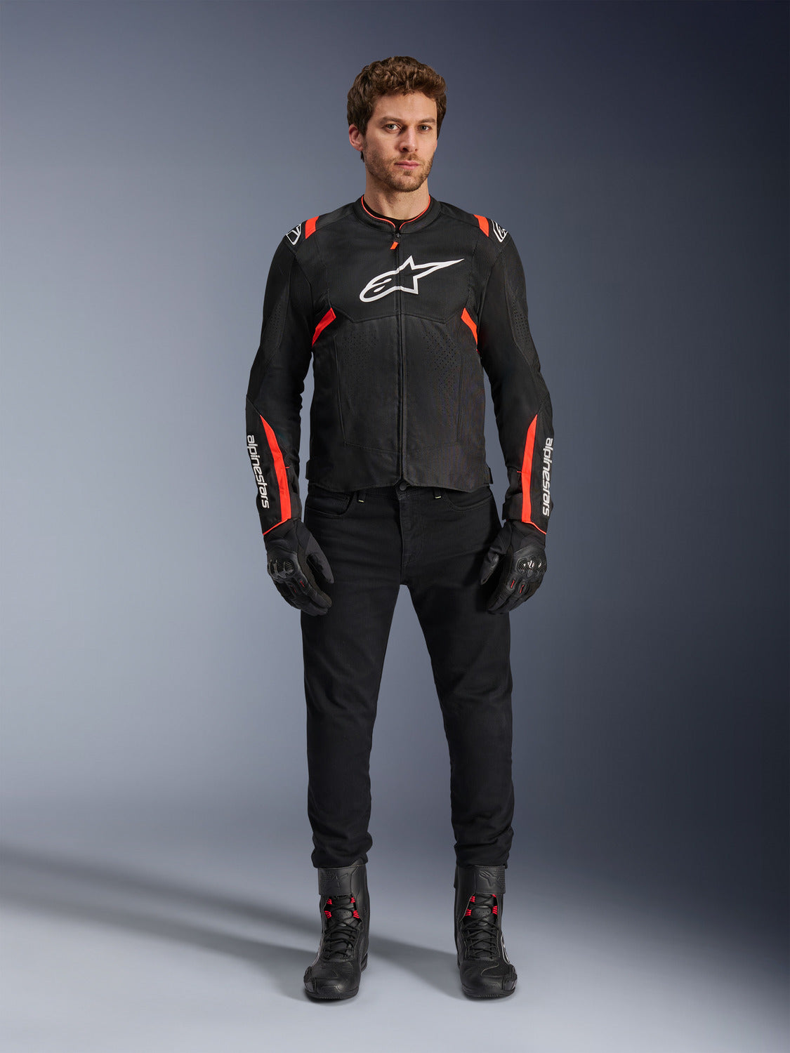 Bunda Alpinestars T-SPS AIR V2 černá/červená fluo