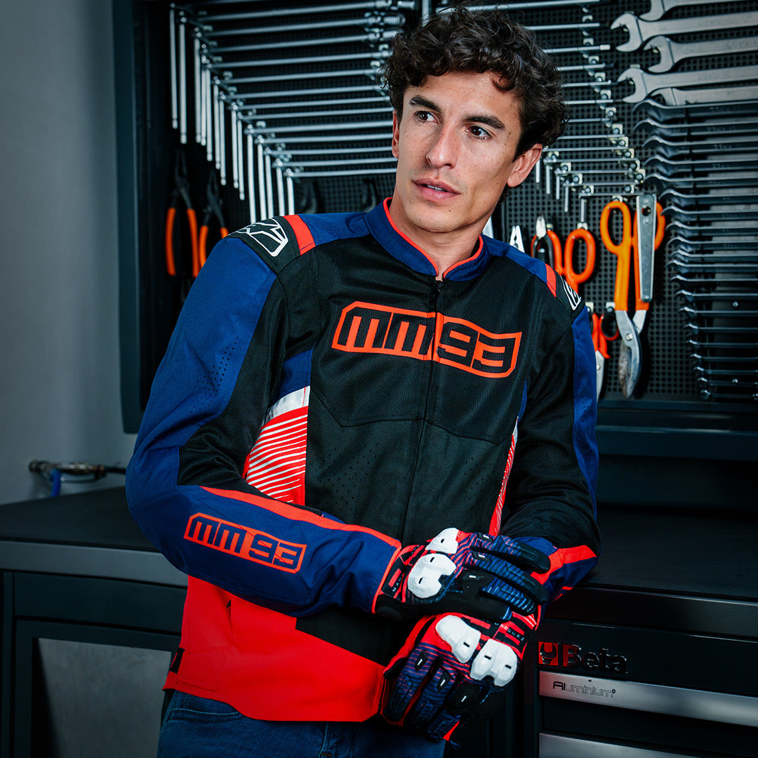 Bunda Alpinestars T-SPS AIR V2 MM93 červená fluo/modrá/černá/bílá