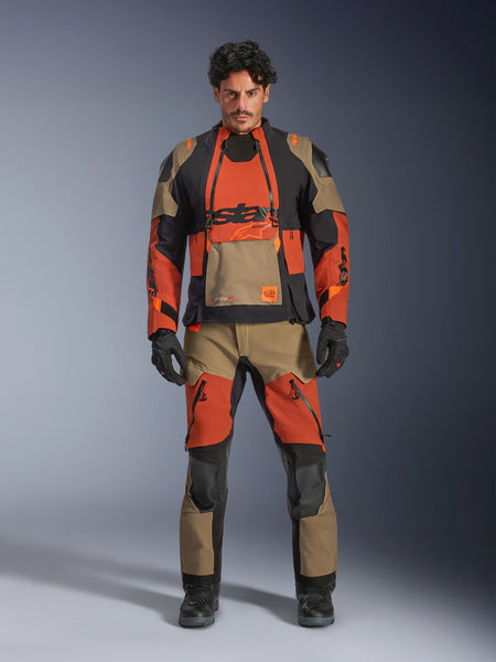 Bunda Alpinestars Harok PRO Drystar XF světle hnědá/tmavě oranžová/černá