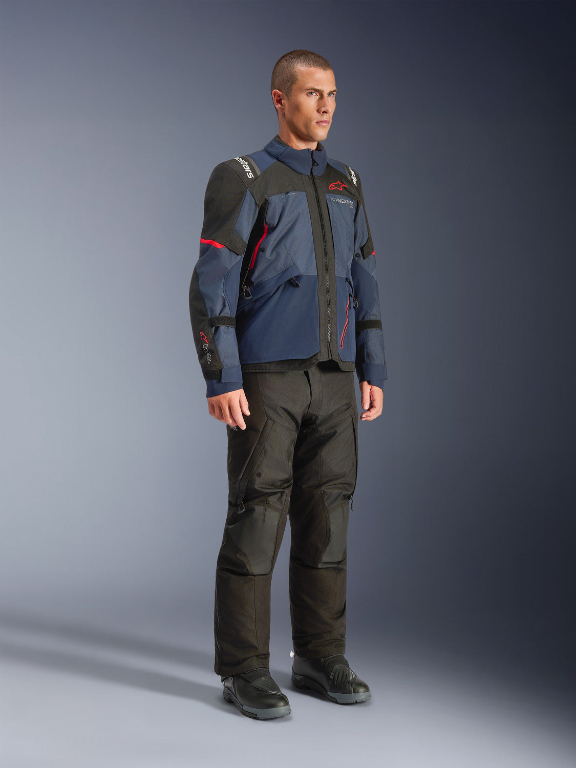 Bunda Alpinestars Andes V4 Drystar tmavě modrá/modrá/černá