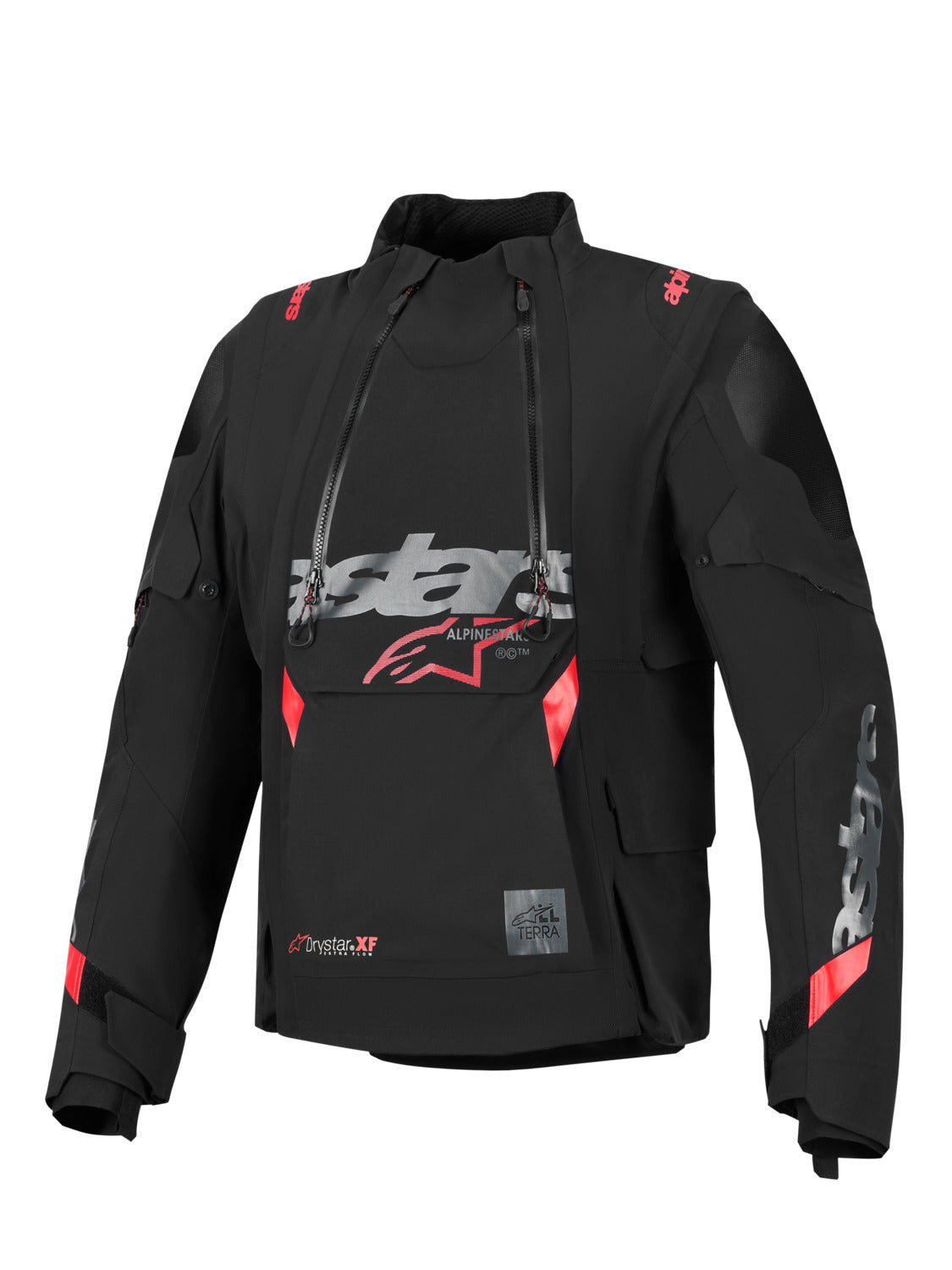Bunda Alpinestars Harok PRO Drystar XF černé/tmavě šedé/červené