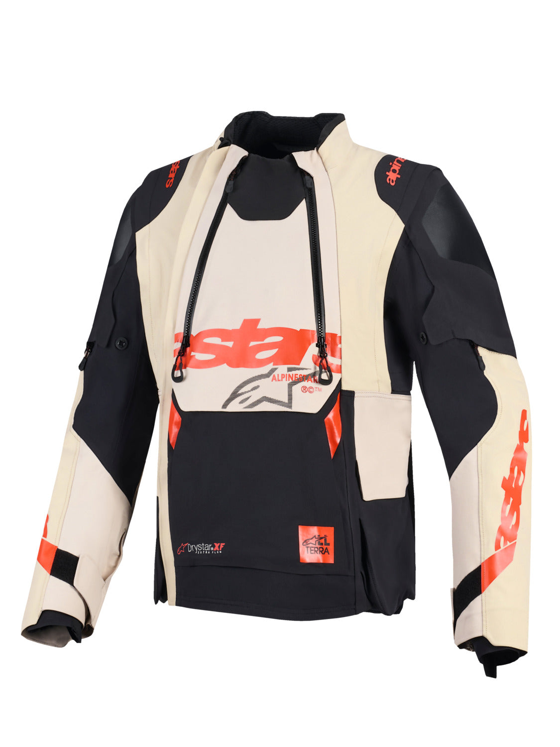 Bunda Alpinestars Harok PRO Drystar XF krémová/černá/červená