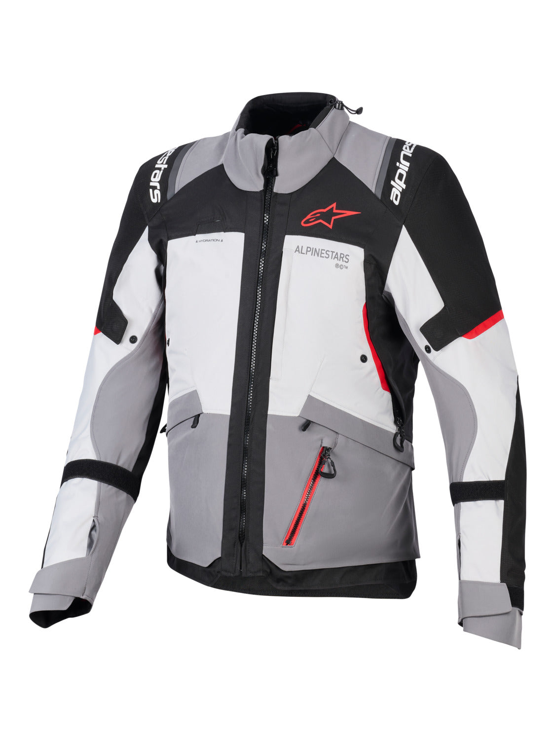 Bunda Alpinestars Andes V4 Drystar tmavě šedá/světle šedá/černá/červená