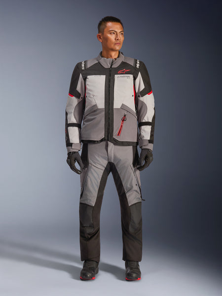 Bunda Alpinestars Andes V4 Drystar tmavě šedá/světle šedá/černá/červená