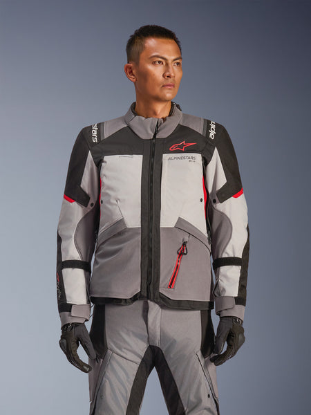 Bunda Alpinestars Andes V4 Drystar tmavě šedá/světle šedá/černá/červená
