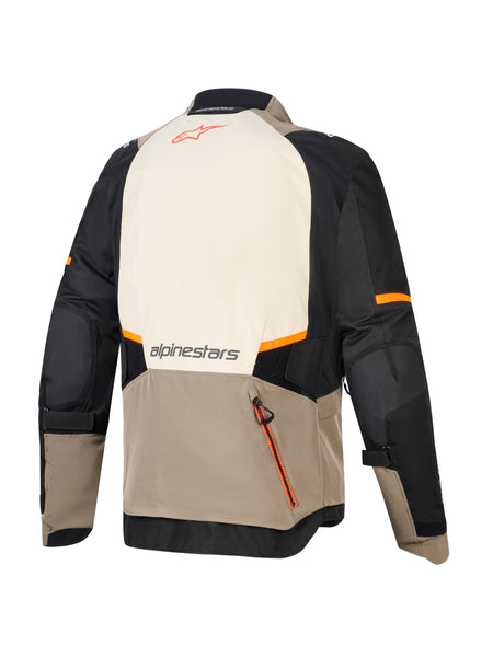 Bunda Alpinestars Andes V4 Drystar krémová/světle hnědá/černá/oranžová fluo