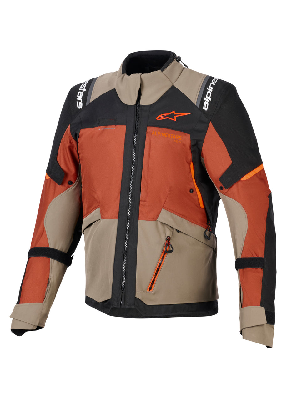 Bunda Alpinestars Andes V4 Drystar světle hnědá/tmavě oranžová/černá