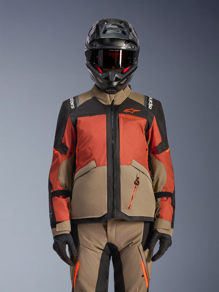 Bunda Alpinestars Andes V4 Drystar světle hnědá/tmavě oranžová/černá