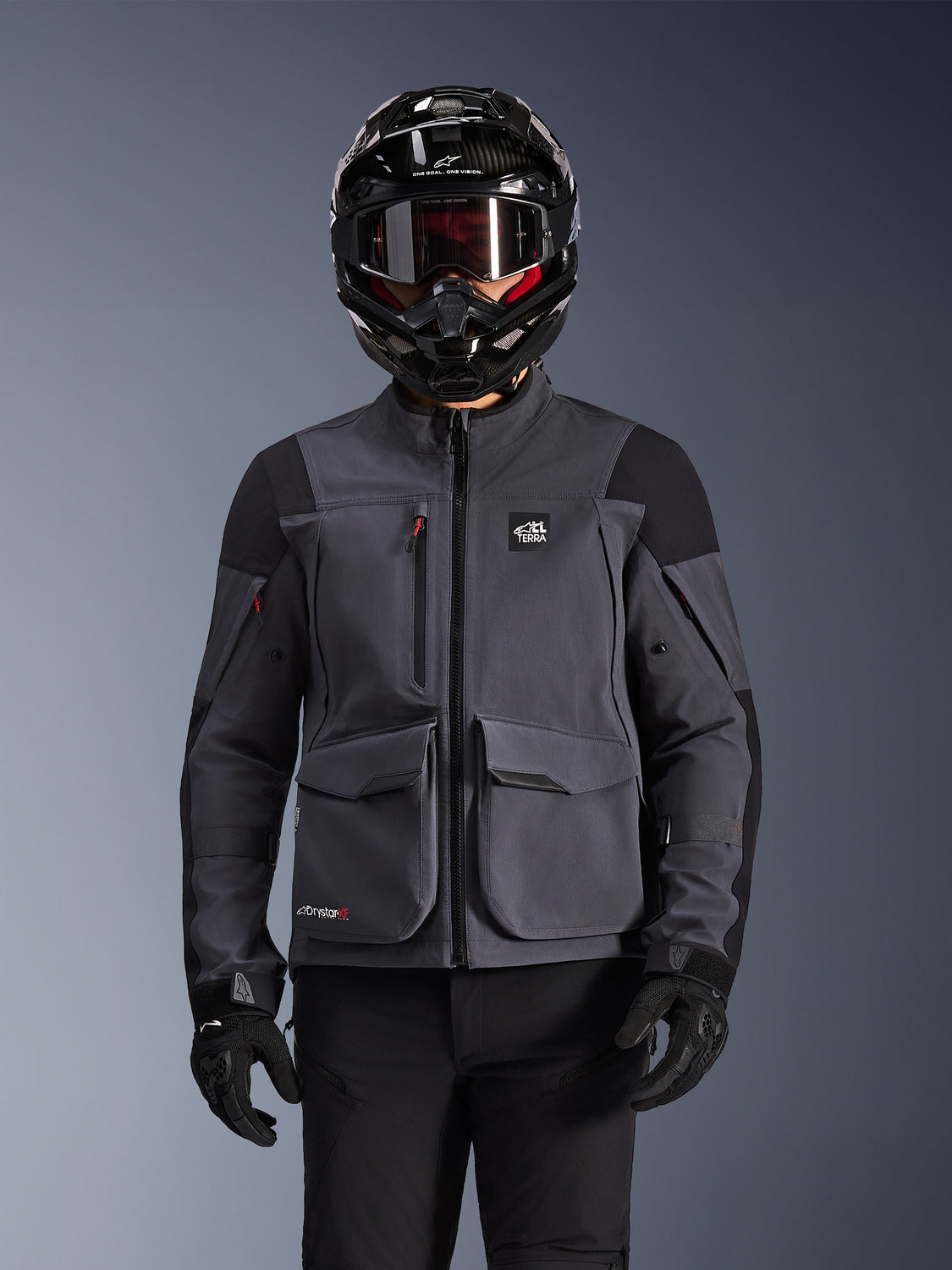 Bunda Alpinestars Maxdura Drystar XF tmavě šedá/černá