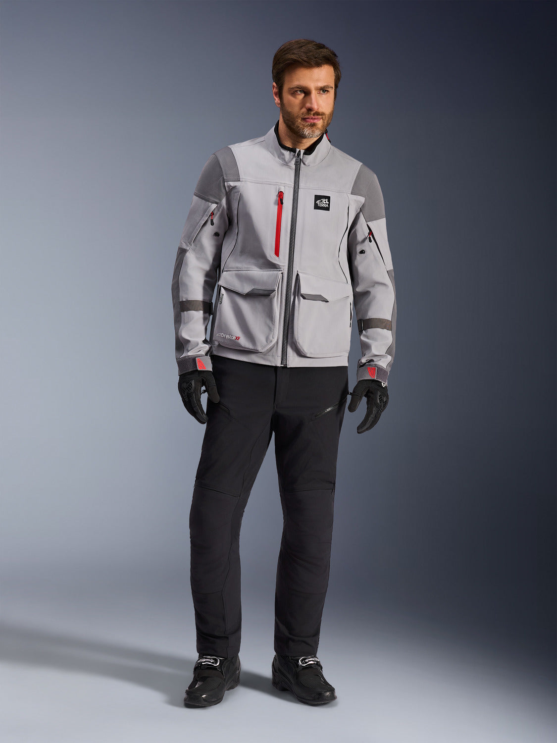 Bunda Alpinestars Maxdura Drystar XF světle šedá/tmavě šedá