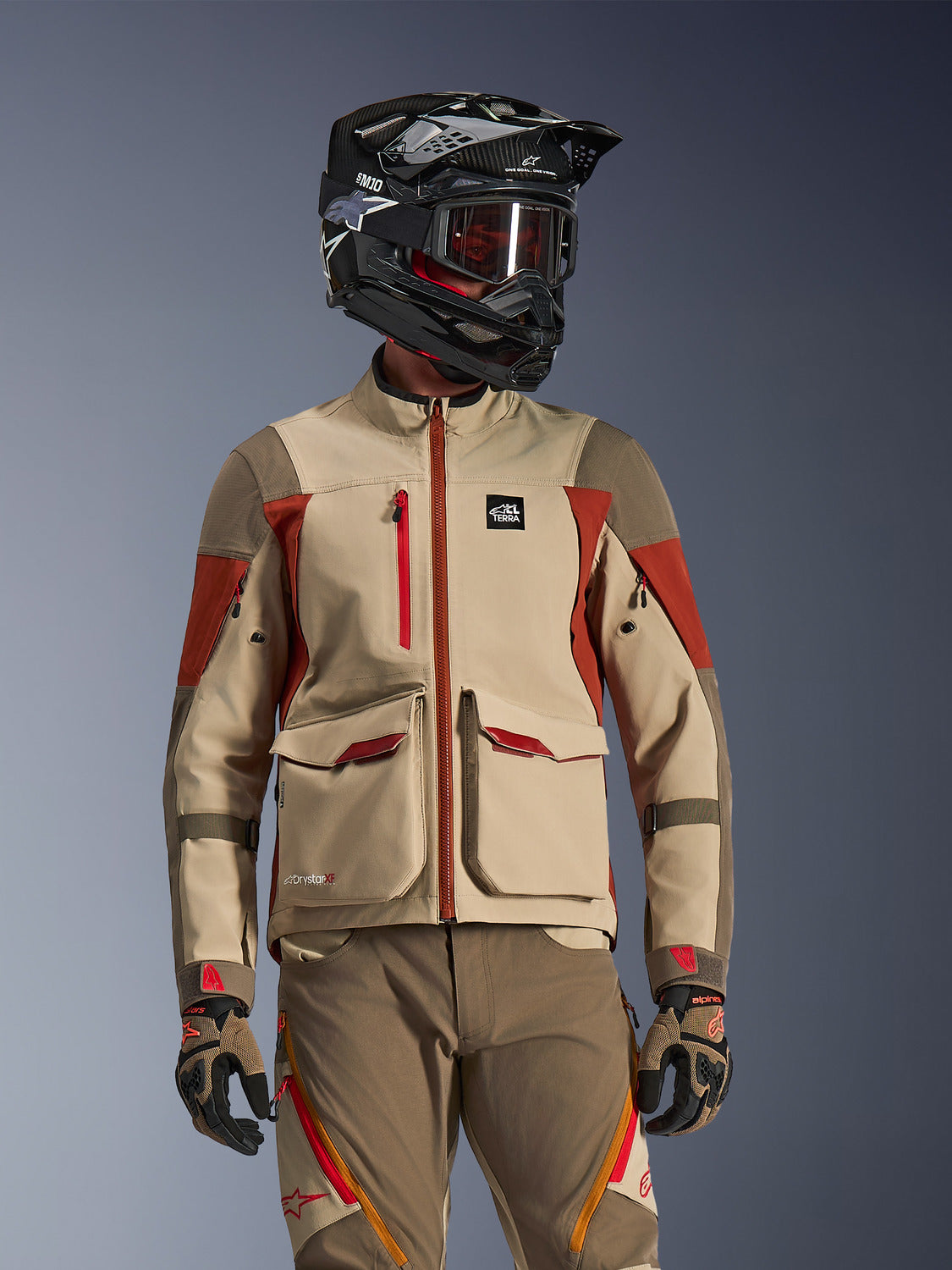 Bunda Alpinestars Maxdura Drystar XF hnědá/oranžová