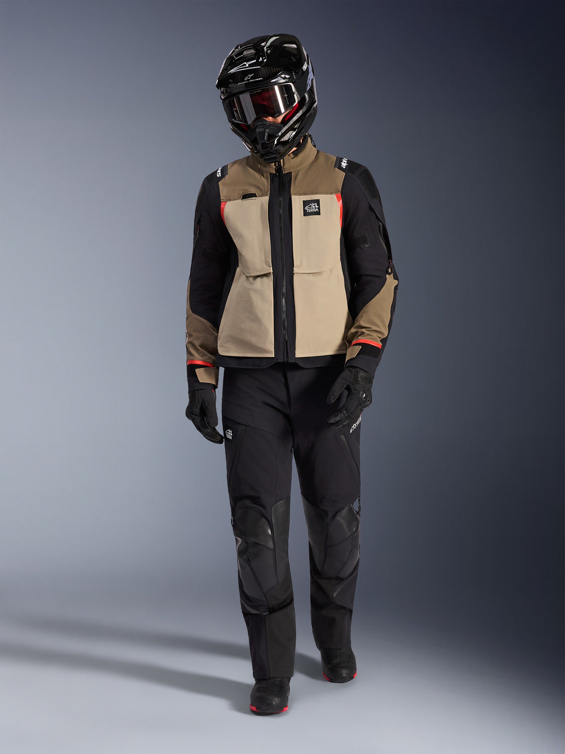 Bunda Alpinestars Andes PRO Drystar XF hnědá/černá/oranžová