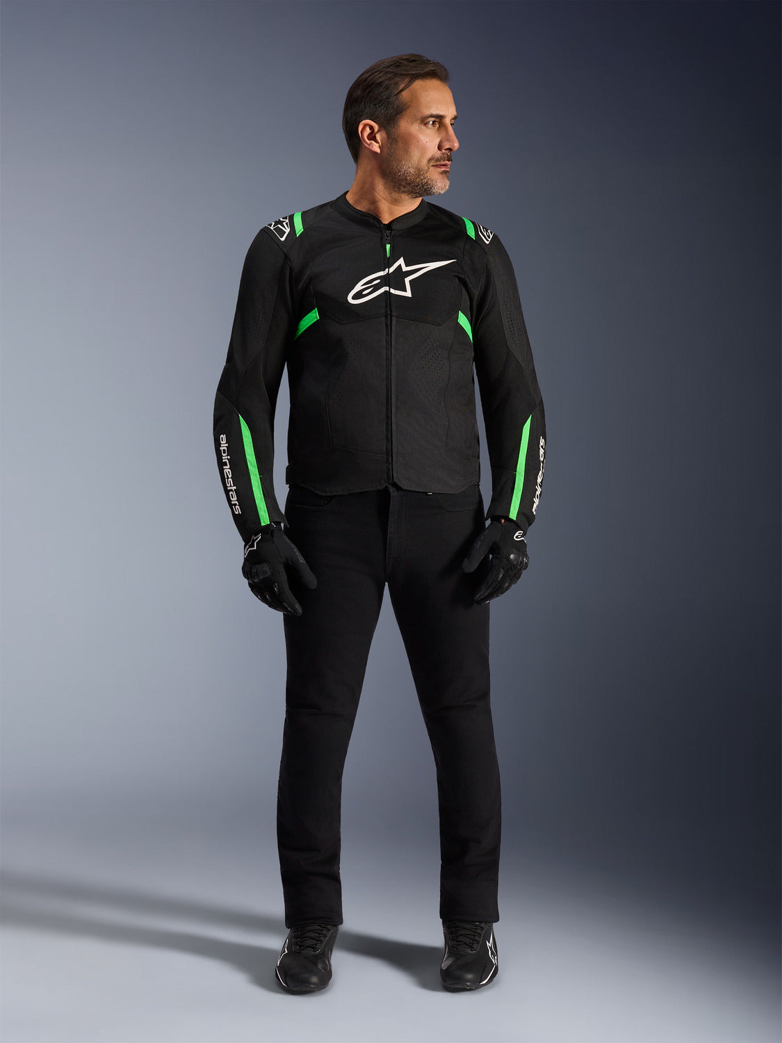Bunda Alpinestars T-SPS AIR V2 černá/zelená fluo
