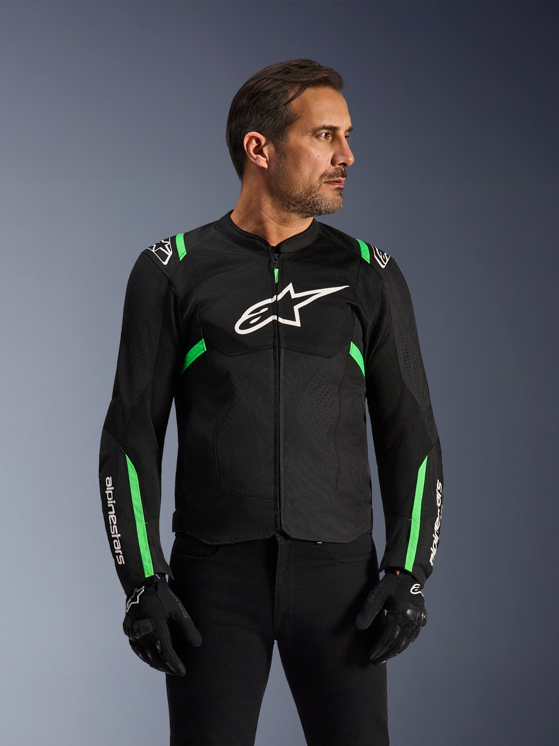 Bunda Alpinestars T-SPS AIR V2 černá/zelená fluo