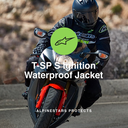 Bunda Alpinestars T-SP S Ignition Waterproof černá/bílá/červená fluo