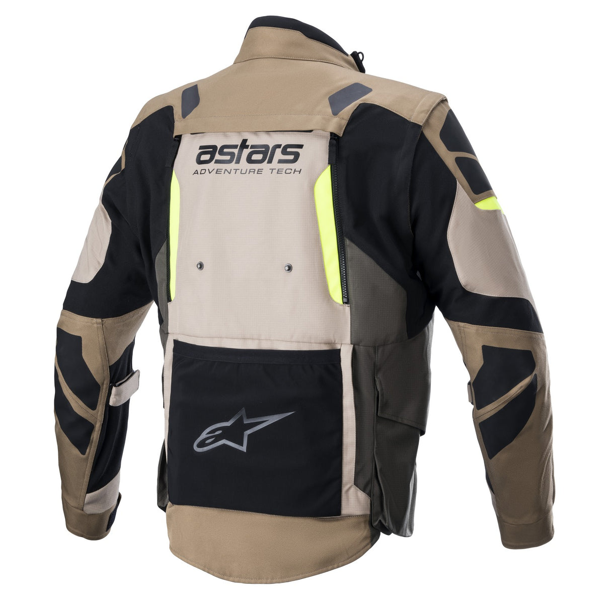 Bunda Alpinestars Harok Drystar khaki/béžová/žlutá fluo