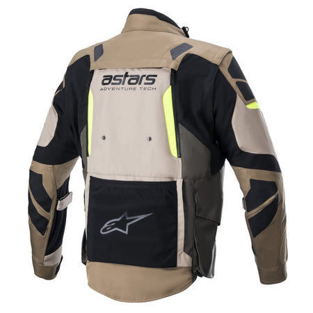 Bunda Alpinestars Harok Drystar khaki/béžová/žlutá fluo