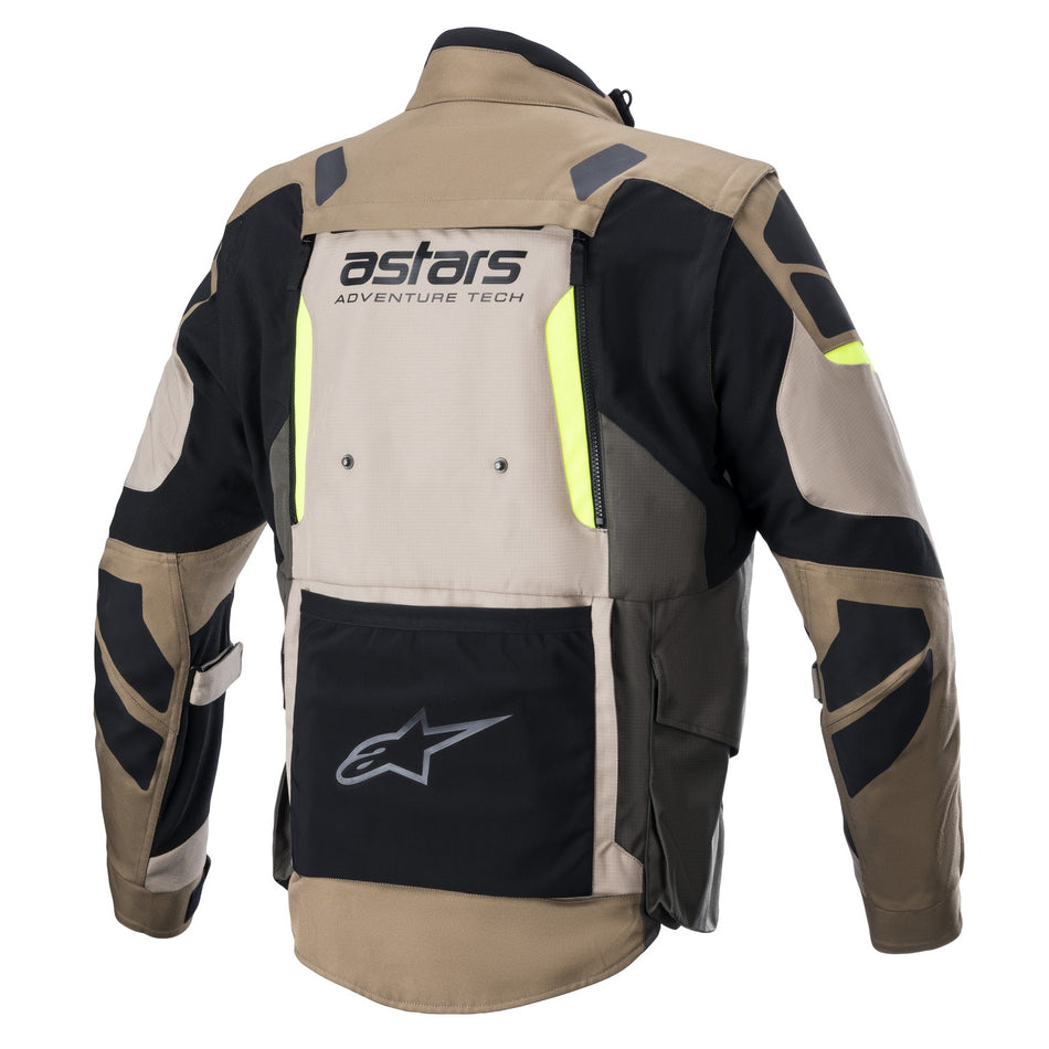 Bunda Alpinestars Harok Drystar khaki/béžová/žlutá fluo