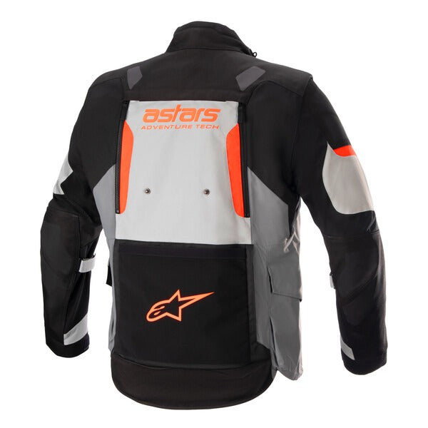 Bunda Alpinestars Harok Drystar světle šedá/tmavě šedá/černá/červená fluo