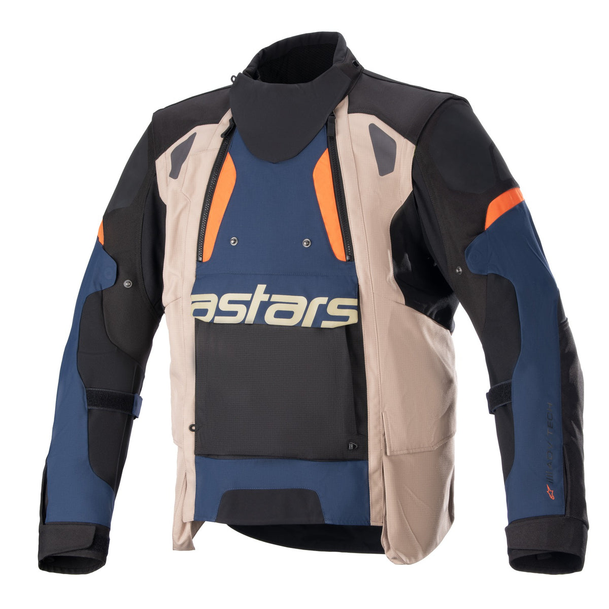 Bunda Alpinestars Harok Drystar tmavě modrá/khaki/oranžová/černá