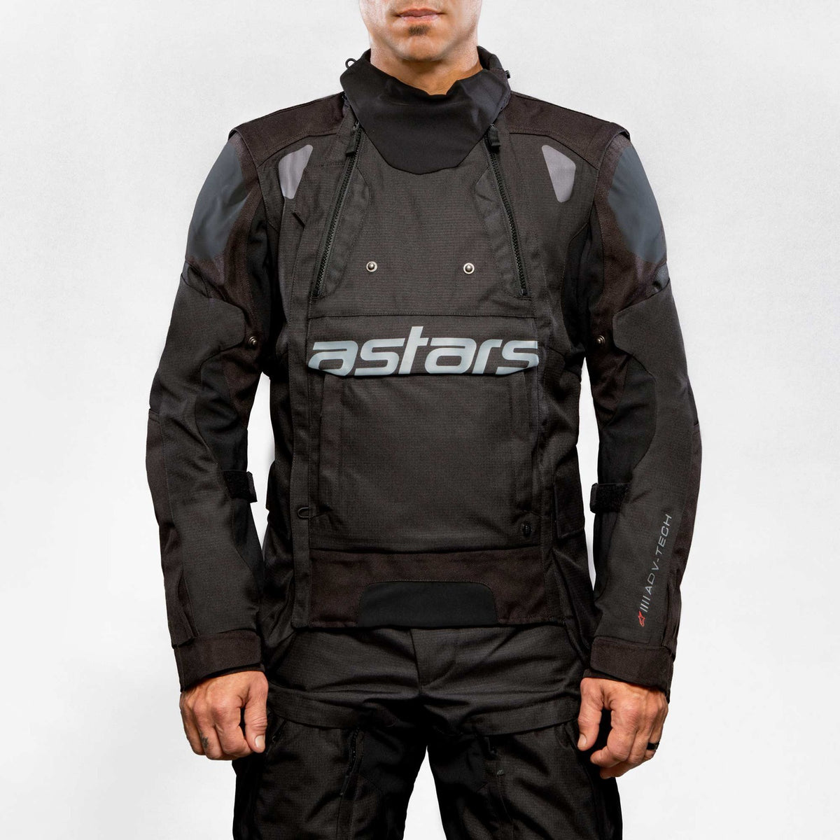 Bunda Alpinestars Harok Drystar tmavě modrá/khaki/oranžová/černá