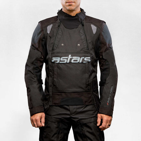 Bunda Alpinestars Harok Drystar tmavě modrá/khaki/oranžová/černá