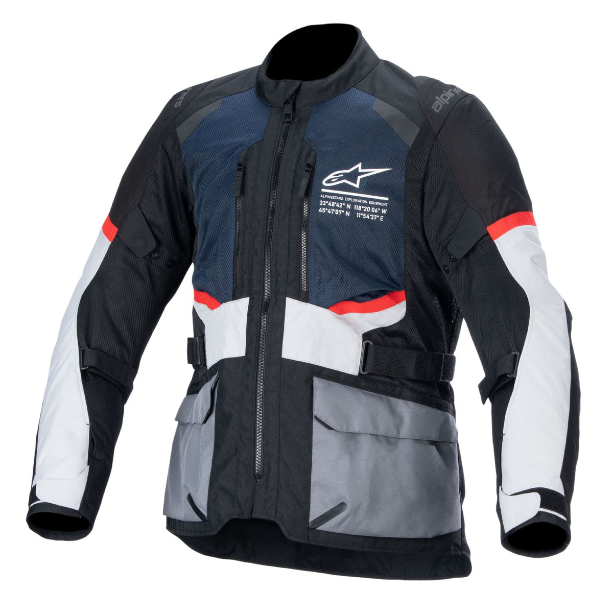 Bunda Alpinestars Andes AIR Drystar tmavě modrá/černá/světle šedá