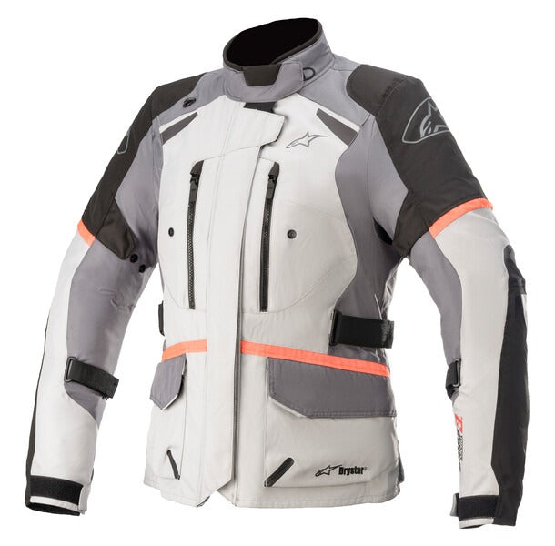 Dámská bunda Alpinestars Stella Andes Drystar TECH-AIR 5 kompatibilní světle šedá/tmavě šedá/černá/růžová fluo