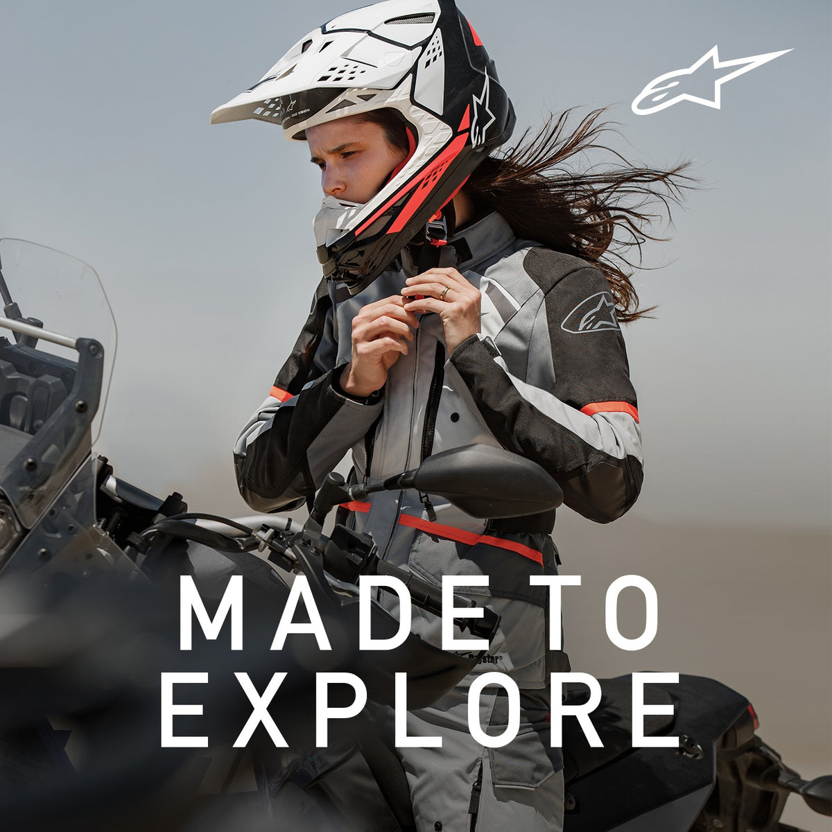 Dámská bunda Alpinestars Stella Andes Drystar TECH-AIR 5 kompatibilní světle šedá/tmavě šedá/černá/růžová fluo