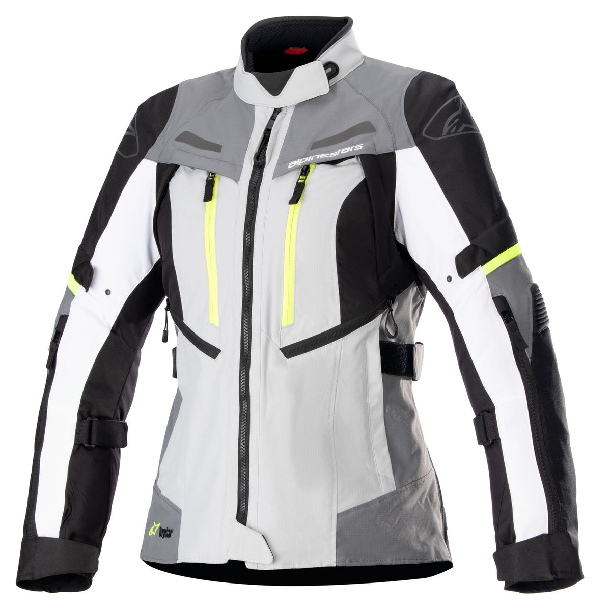 Dámská bunda Alpinestars Stella Bogota PRO Drystar šedá/tmavě šedá/černá/žlutá fluo