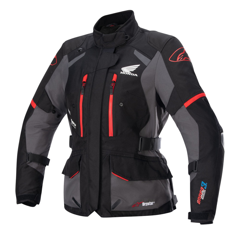 Dámská bunda Alpinestars Stella Andes Drystar Honda TECH-AIR 5 kompatibilní černá/šedá/červená
