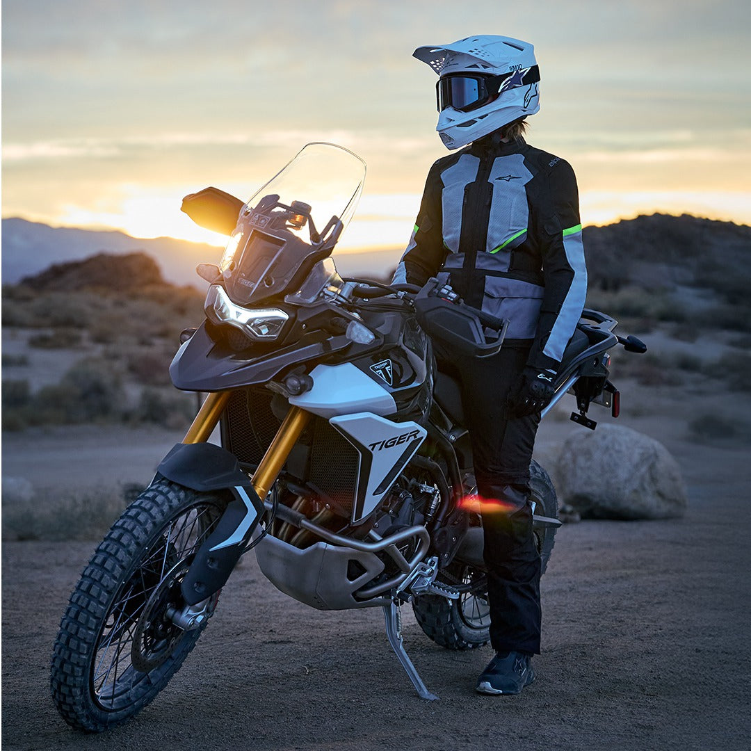 Dámská bunda Alpinestars Stella Andes AIR Drystar světle šedá/tmavě šedá/černá/žlutá fluo