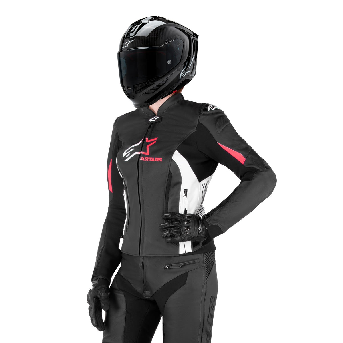 Dámská bunda Alpinestars Stella GP Plus 4 černá/bílá/růžová