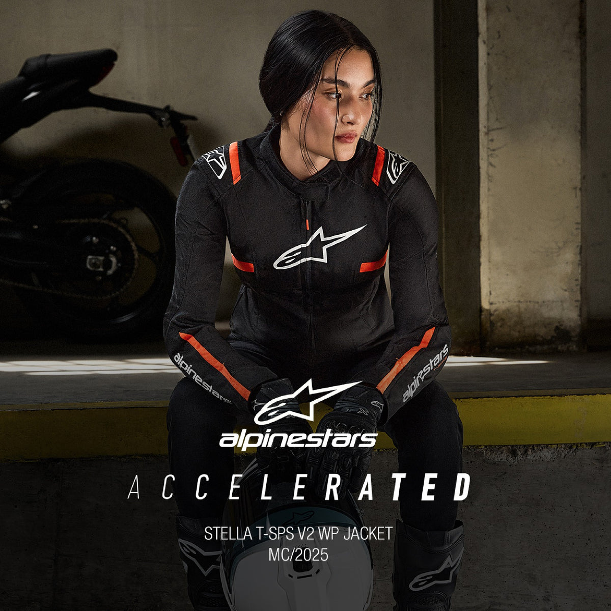 Bunda Alpinestars Stella T-SPS 2 Waterproof černá/bílá/červená fluo