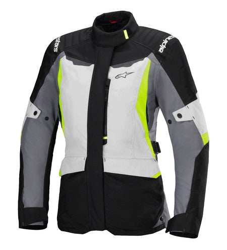 Bunda Alpinestars Stella ST-1 Waterproof světle šedá/černá/žlutá fluo
