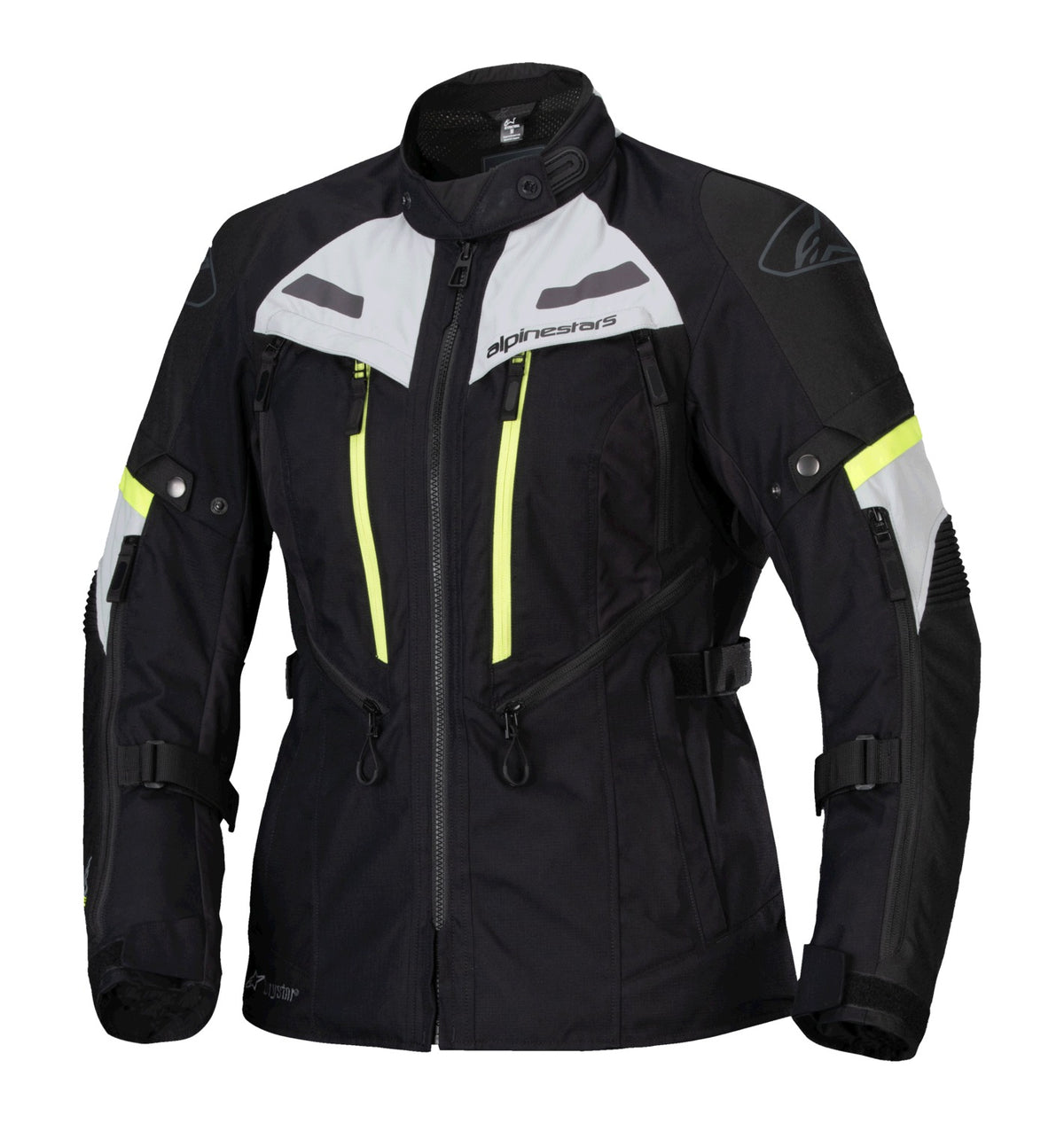 Dámská bunda Alpinestars Stella Bogota PRO Drystar černá/šedá/žlutá fluo