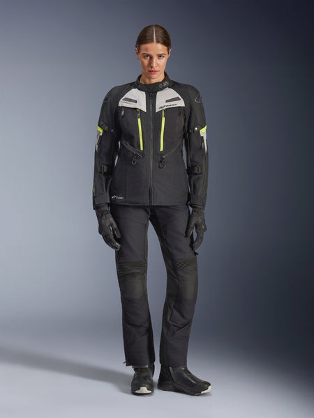 Dámská bunda Alpinestars Stella Bogota PRO Drystar černá/šedá/žlutá fluo