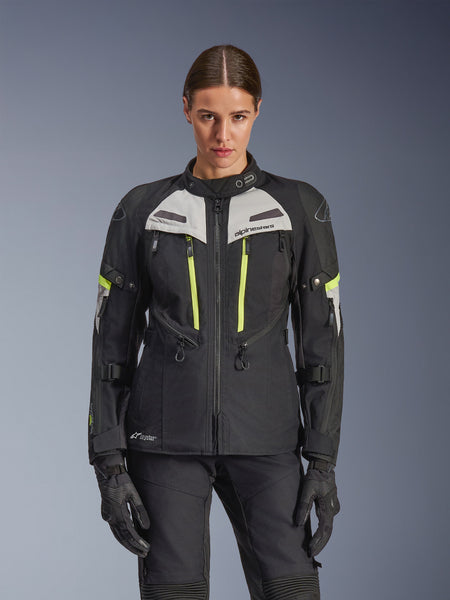 Dámská bunda Alpinestars Stella Bogota PRO Drystar černá/šedá/žlutá fluo