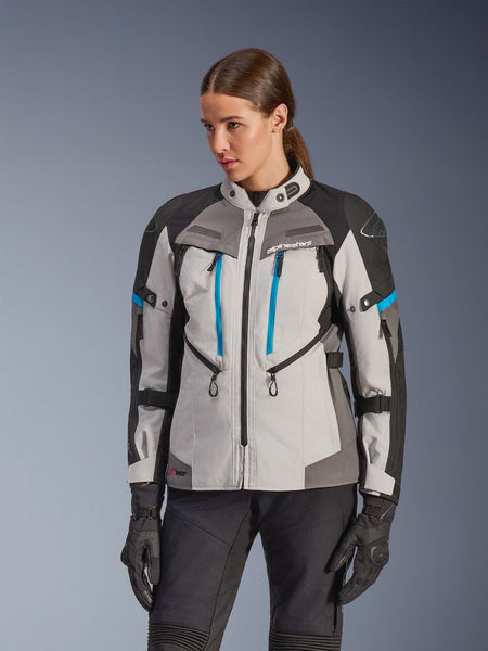 Dámská bunda Alpinestars Stella Bogota PRO Drystar šedá/černá/modrá