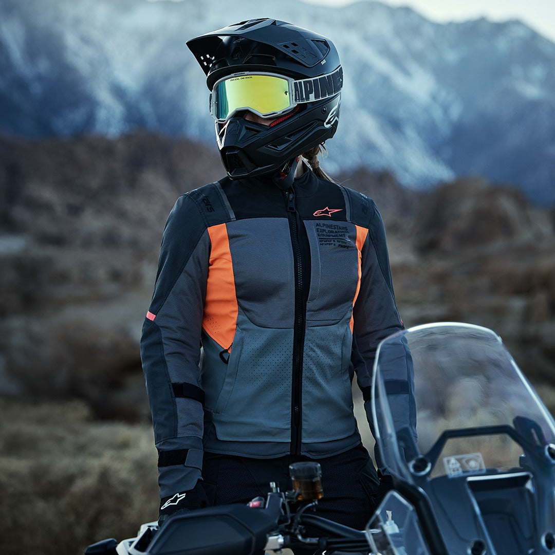 Dámská bunda Alpinestars Stella ST-2 AIR šedá/tmavě šedá/korálová fluo