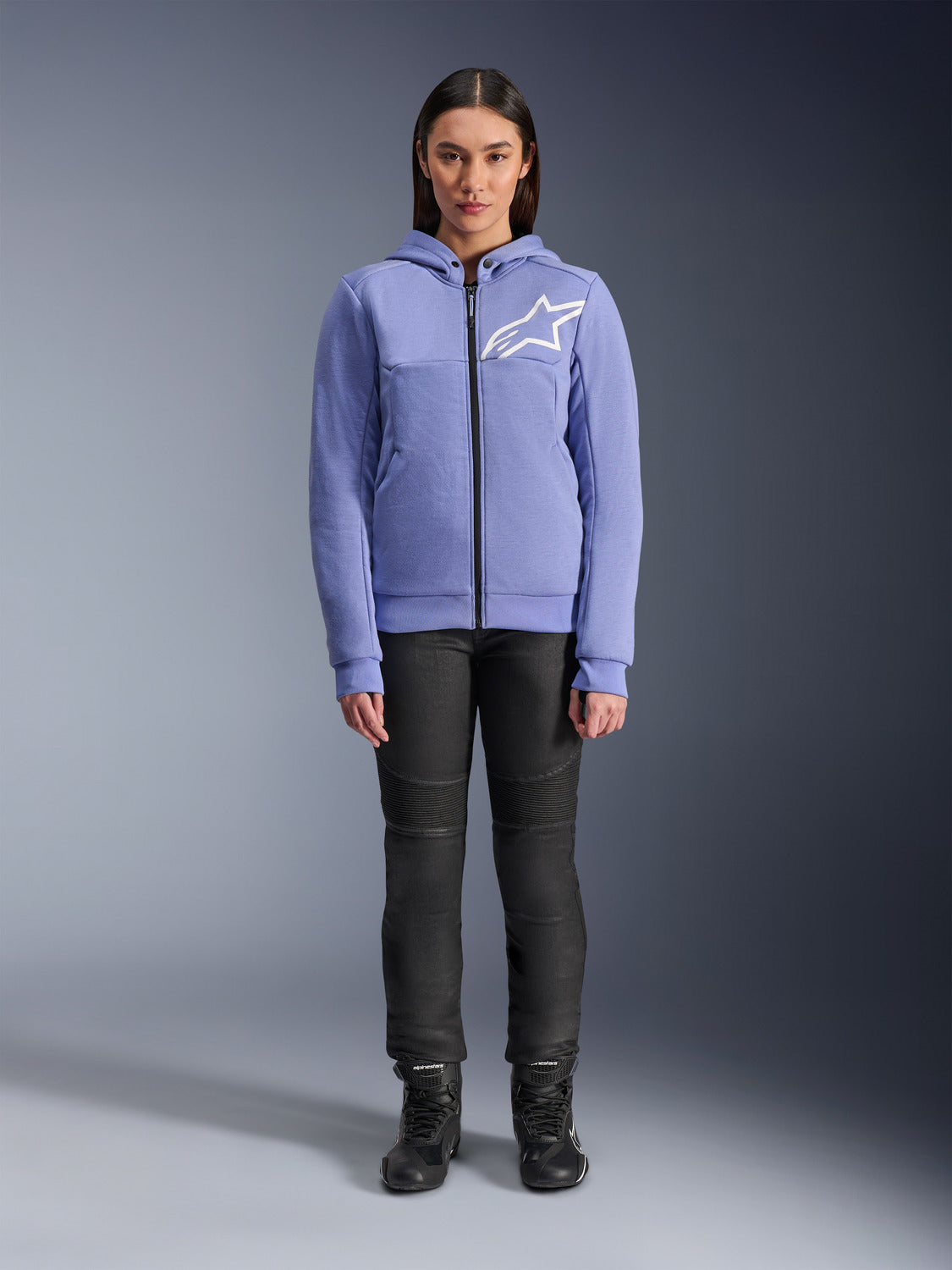 Dámská bunda Alpinestars Stella Chrome V2 Sport modrá/bílá