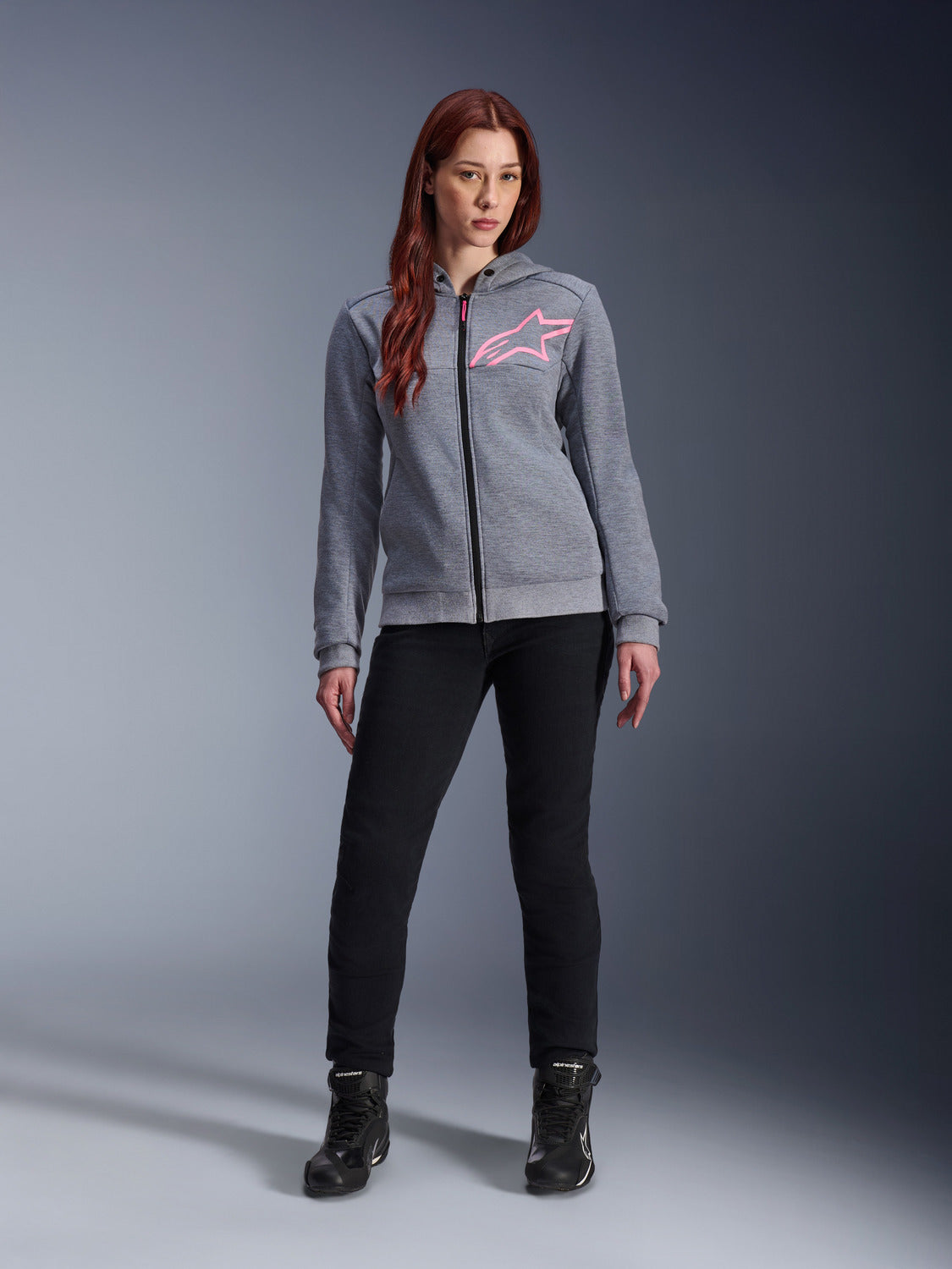 Dámská bunda Alpinestars Stella Chrome V2 Sport šedá/růžová