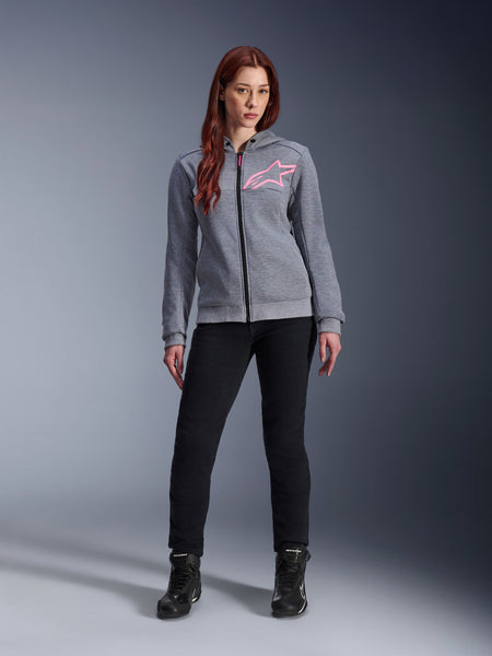 Dámská bunda Alpinestars Stella Chrome V2 Sport šedá/růžová