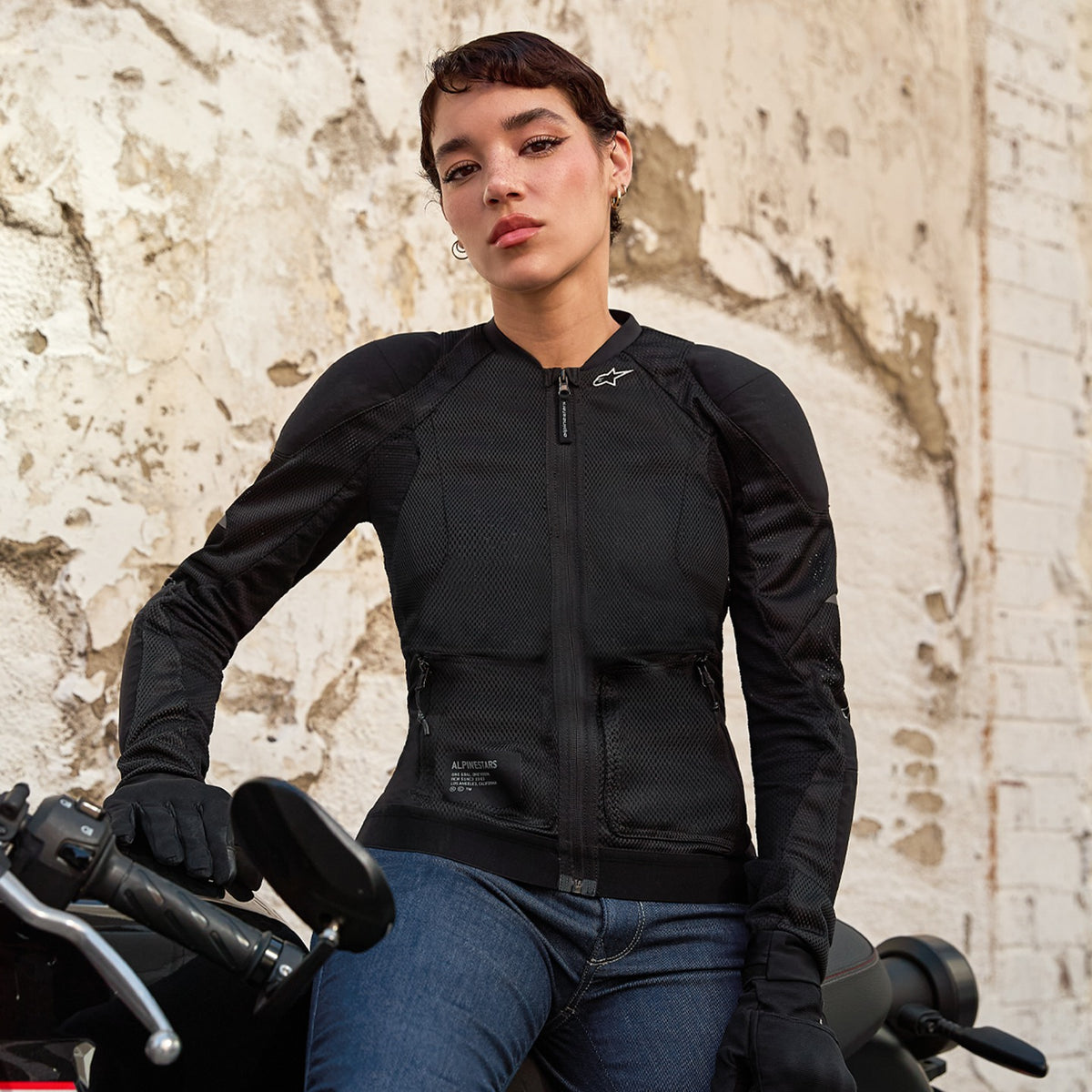 Dámská bunda Alpinestars Stella TROOP-AIR černá/černá