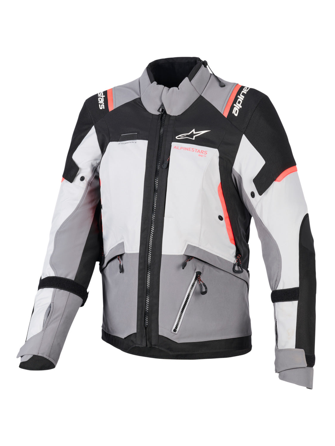 Dámská bunda Alpinestars Stella Andes V4 Drystar tmavě šedá/světle šedá/černá/červená